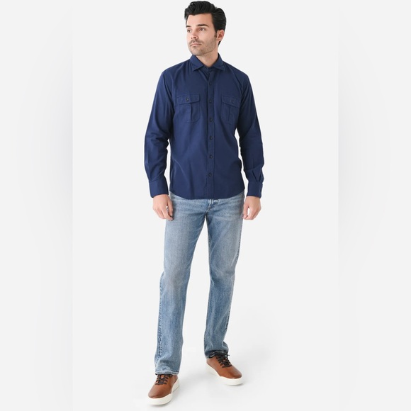 PETER MILLAR FALLSIDE COTTON SPORT DRESS Shirt, XL NAVY - Picture 2 of 10